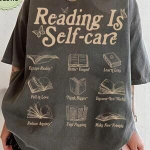Reading Is Self Care Sweatshirt Book Lover Mental Health Read More Books Top